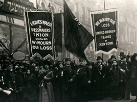Part of the protests of the Triangle factory fire. 1911. 
