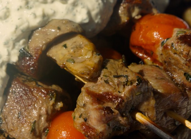 ...and finally with a dollop of tzatziki. Photo JEE